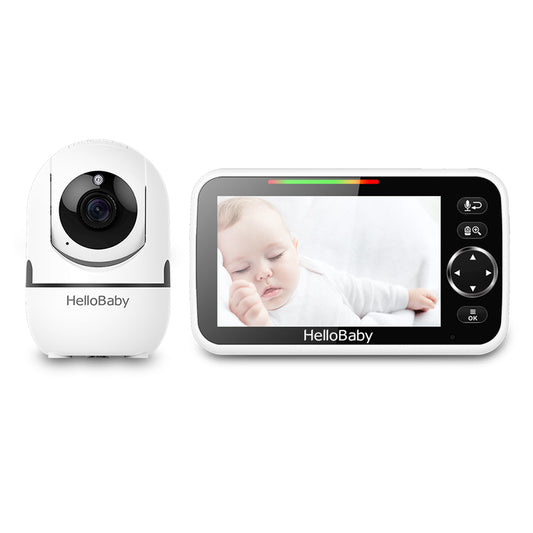 HelloBaby Monitor con 2 cámaras y PTZ remoto, pantalla IPS de 4 pulgadas de  duración de la batería, monitores de video para bebés sin WiFi, visión –  Yaxa Colombia