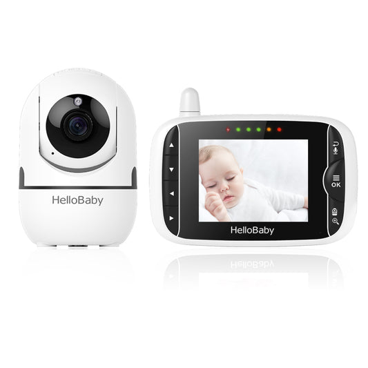 MONITEUR VIDÉO POUR bébé, HelloBaby Babyphone caméra avec Pan-Tilt