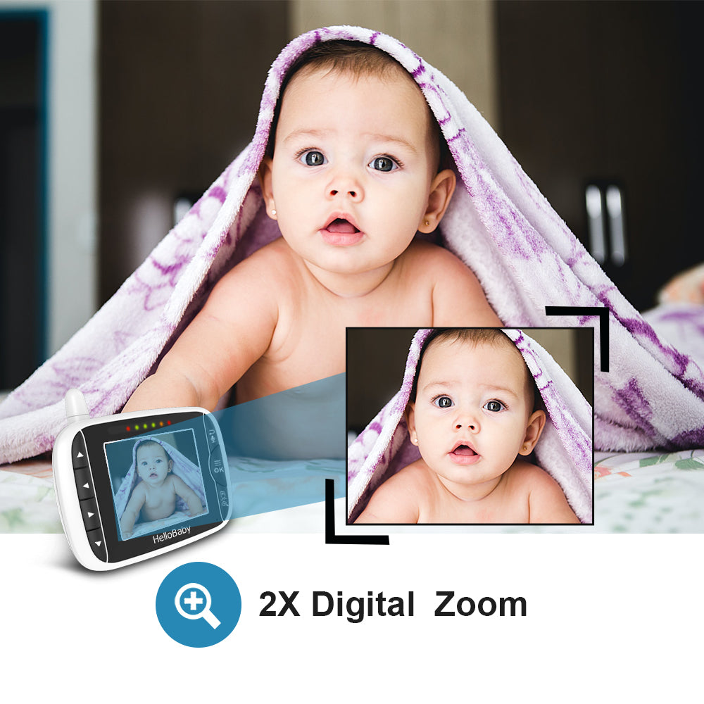HelloBaby Monitor HB32  Video Baby Monitors with Night Vision